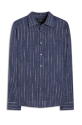Camisa Linho Stripe Class Marinho