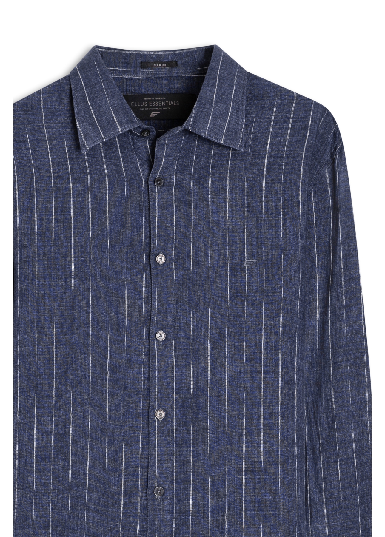 Camisa Linho Stripe Class Marinho