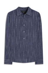 Camisa Linho Stripe Class Marinho