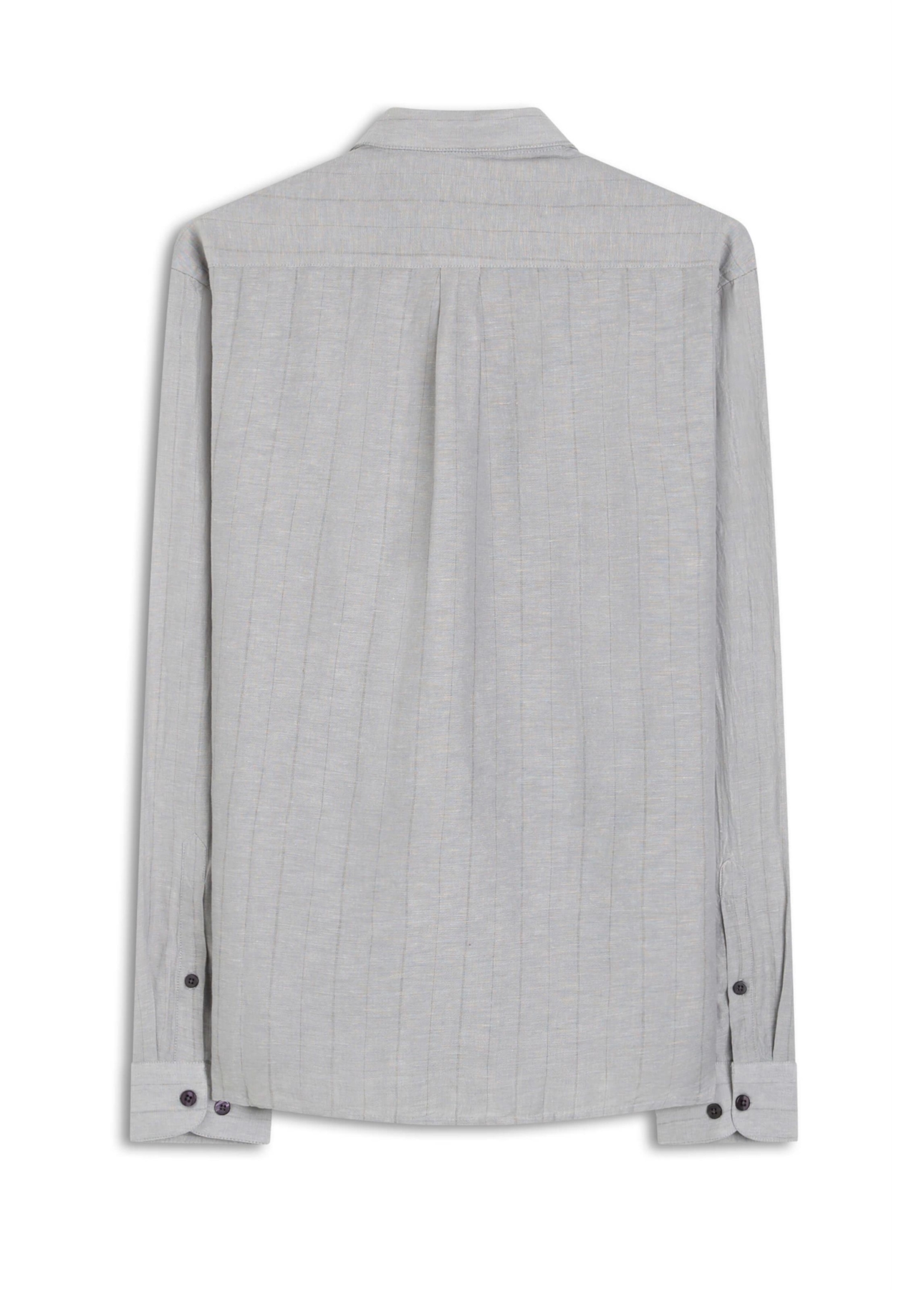 Camisa Linho Stripe Class Silver Gray