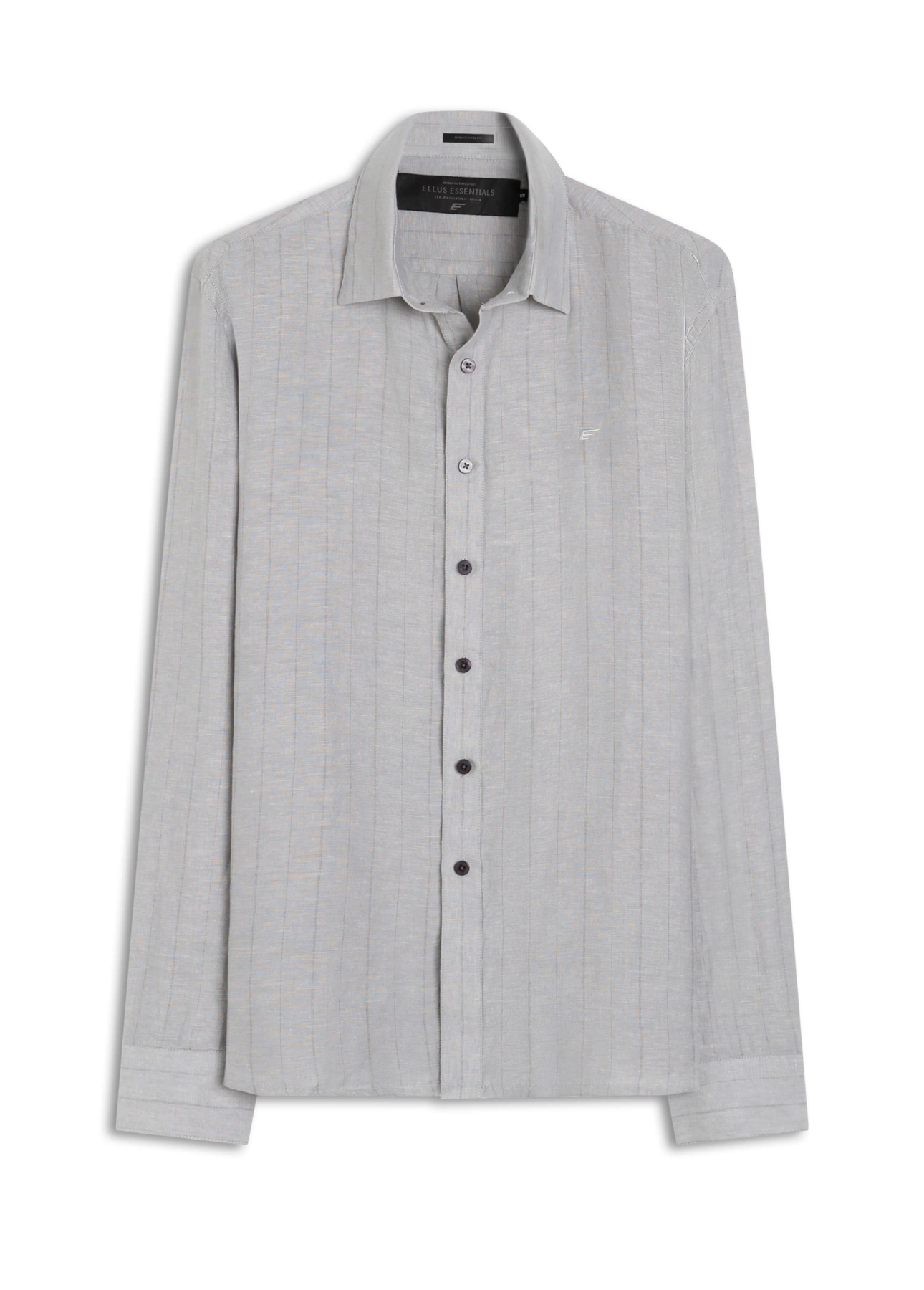 Camisa Linho Stripe Class Silver Gray