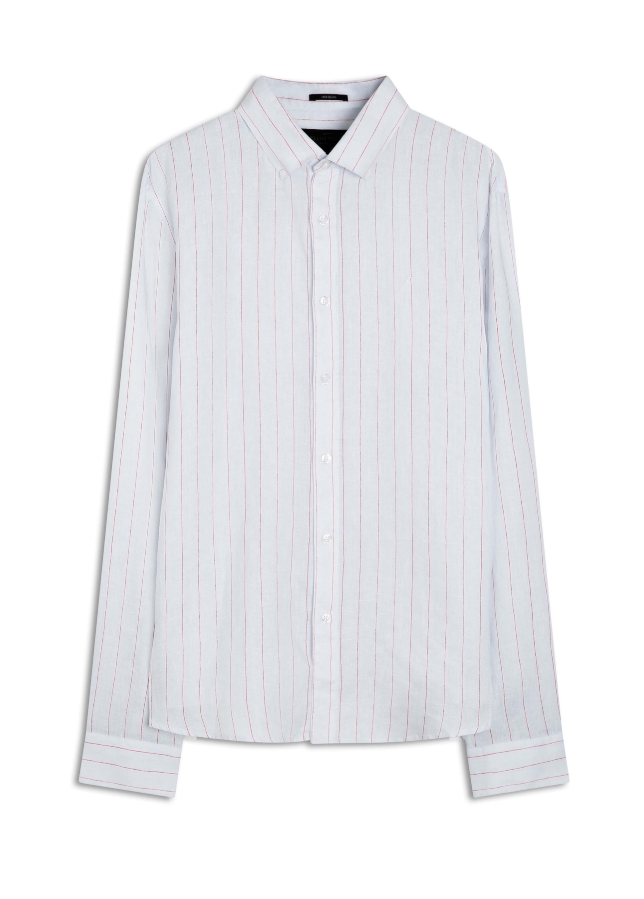 Camisa Linho Stripe Mark Classic Azul Claro