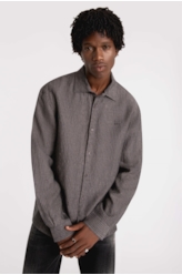 Camisa Linho Suli Stripes Grafite