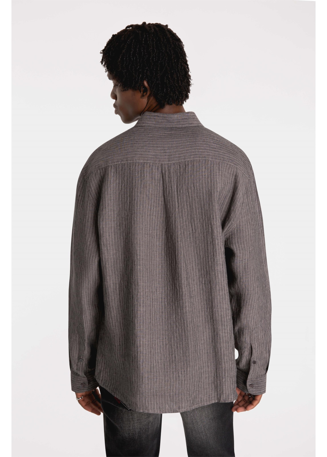 Camisa Linho Suli Stripes Grafite