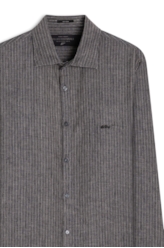 Camisa Linho Suli Stripes Grafite