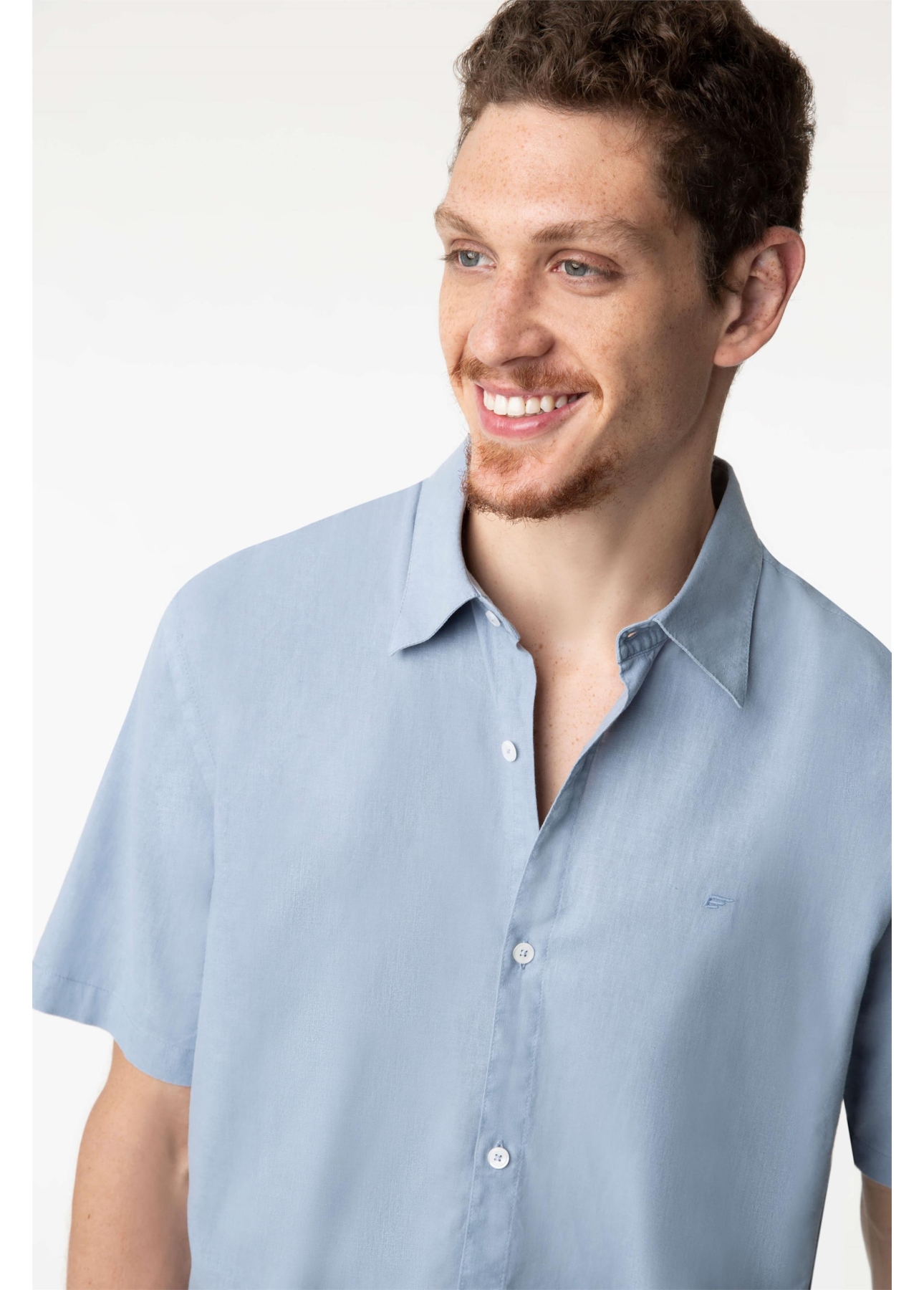 Camisa Linho Surf Anatomic Azul Claro