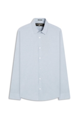 Camisa Micro Xadrez Roma Slim Xangai Azul Pervante
