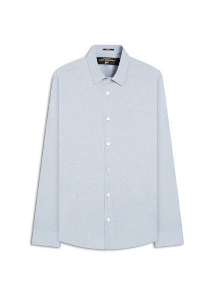 Camisa Micro Xadrez Roma Slim Xangai Azul Pervante