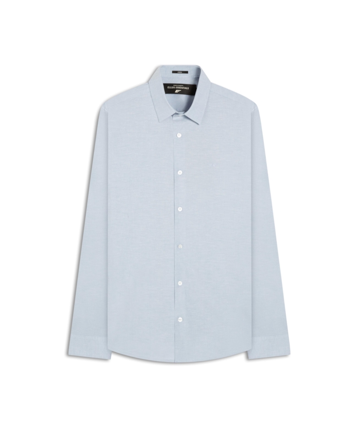 Camisa Micro Xadrez Roma Slim Xangai Azul Pervante