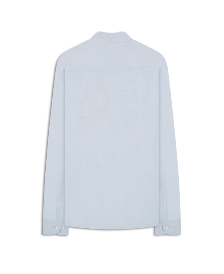 Camisa Micro Xadrez Roma Slim Xangai Azul Pervante