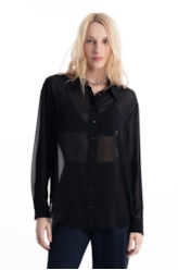 Camisa Microchiffon Classic Preto