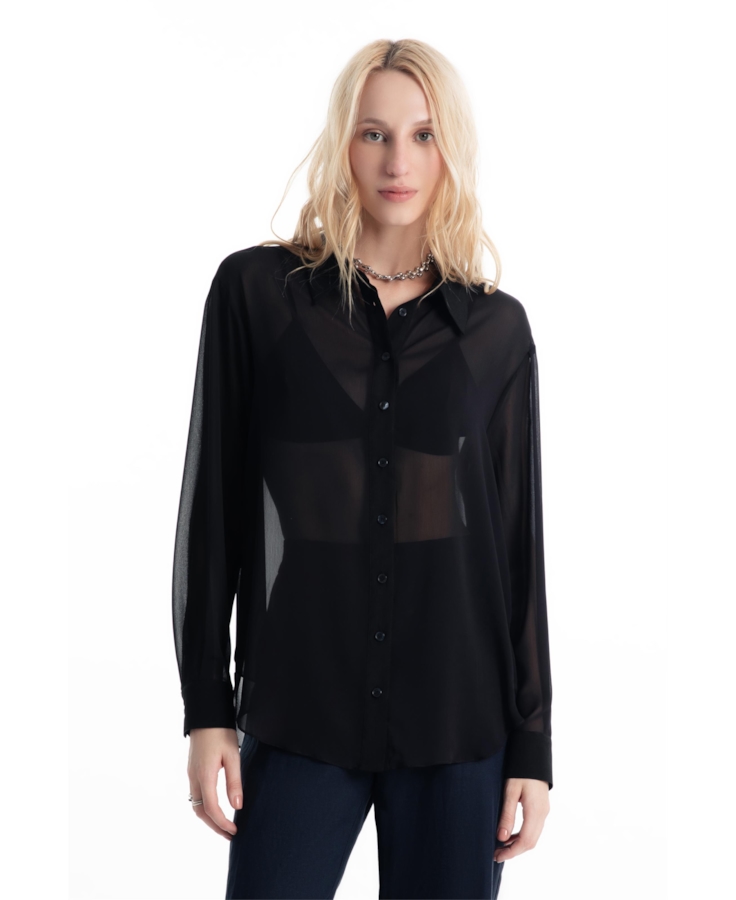 Camisa Microchiffon Classic Preto