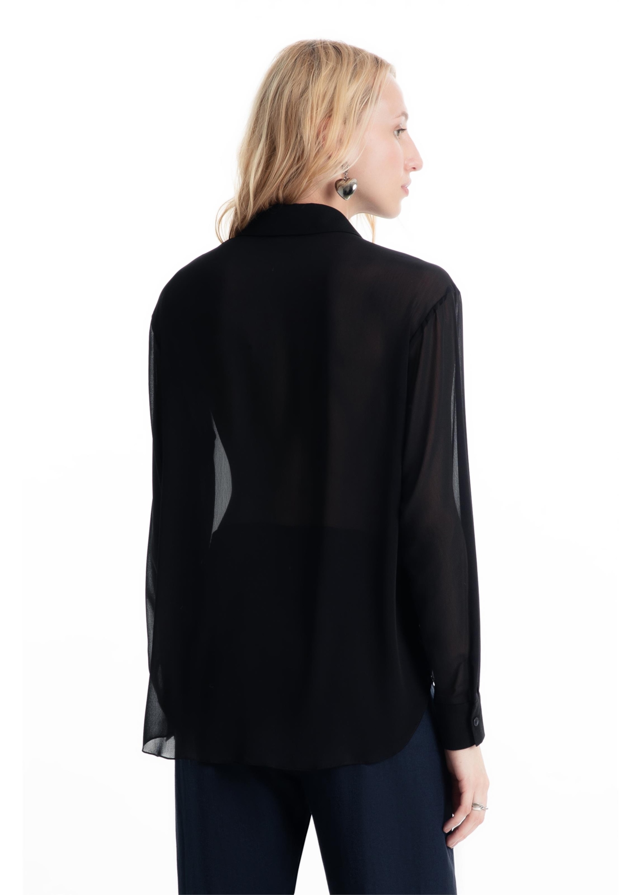 Camisa Microchiffon Classic Preto