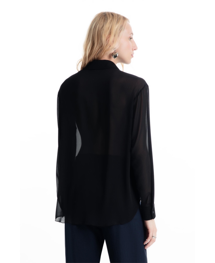 Camisa Microchiffon Classic Preto