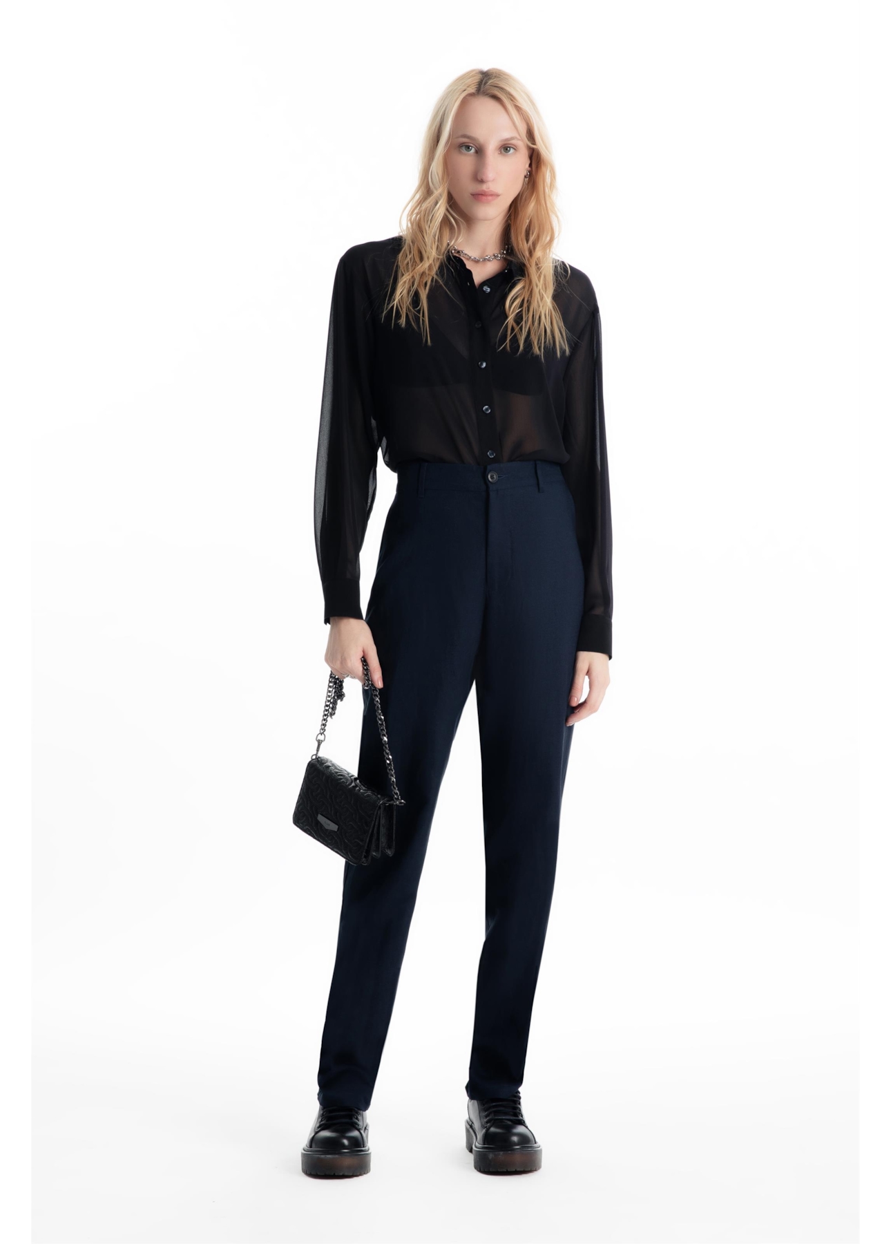 Camisa Microchiffon Classic Preto