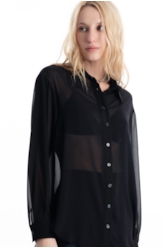 Camisa Microchiffon Classic Preto