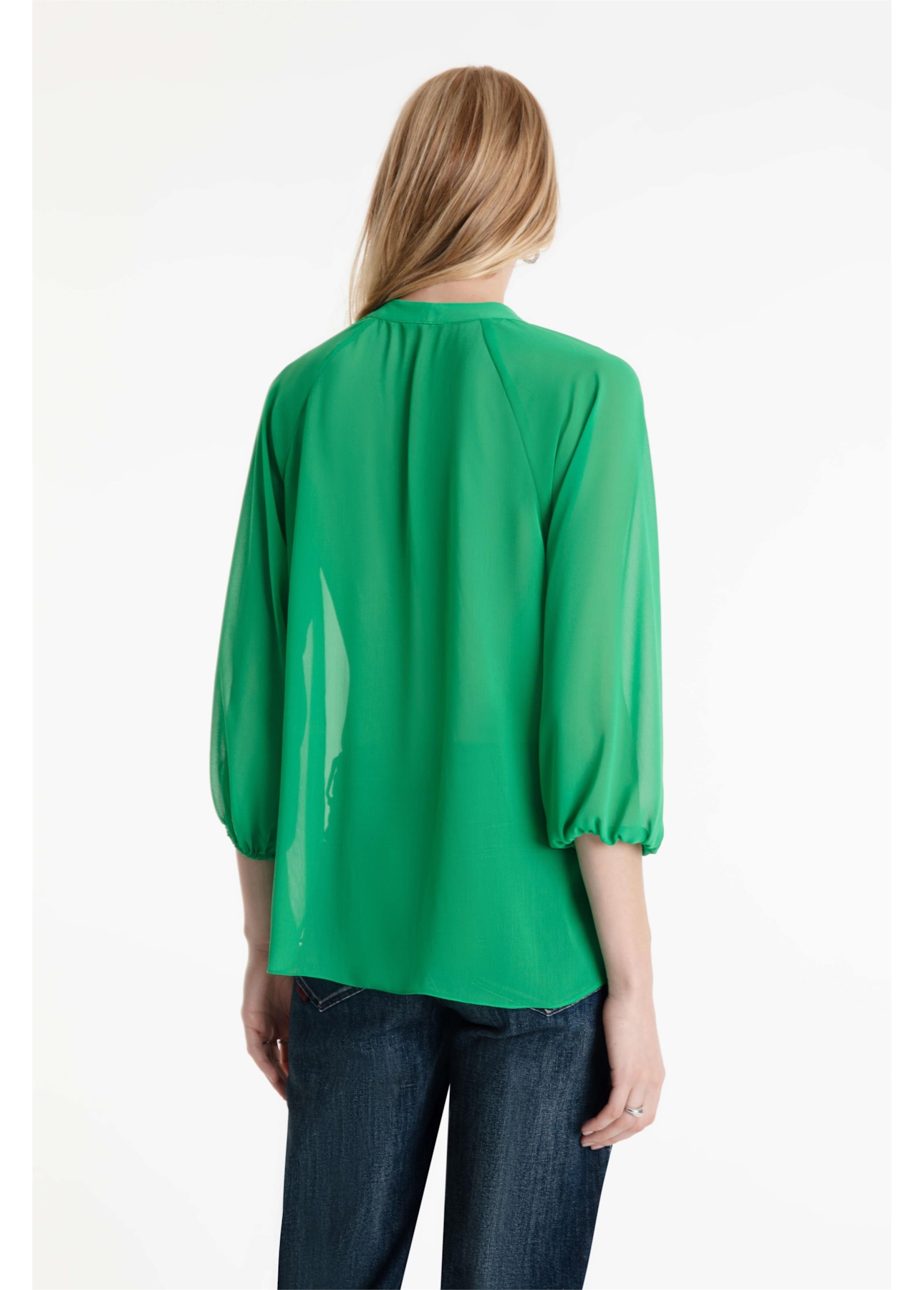 Camisa Microchiffon Ellus Verde Escuro