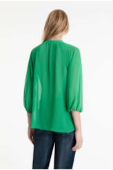 Camisa Microchiffon Ellus Verde Escuro