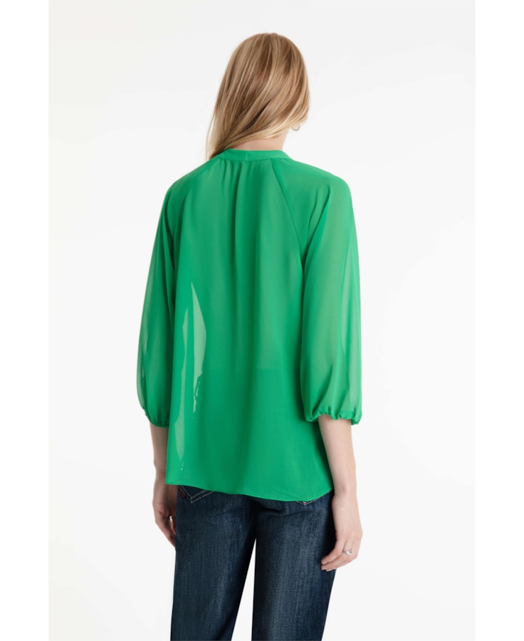 Camisa Microchiffon Ellus Verde Escuro