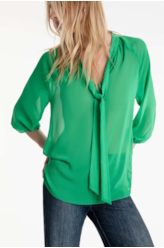 Camisa Microchiffon Ellus Verde Escuro