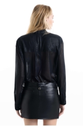 Camisa Microchiffon Lavalliere Preto