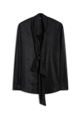 Camisa Microchiffon Lavalliere Preto