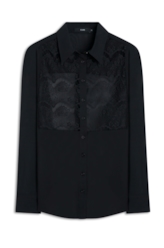 Camisa Microchiffon Lulitex Classic Preto