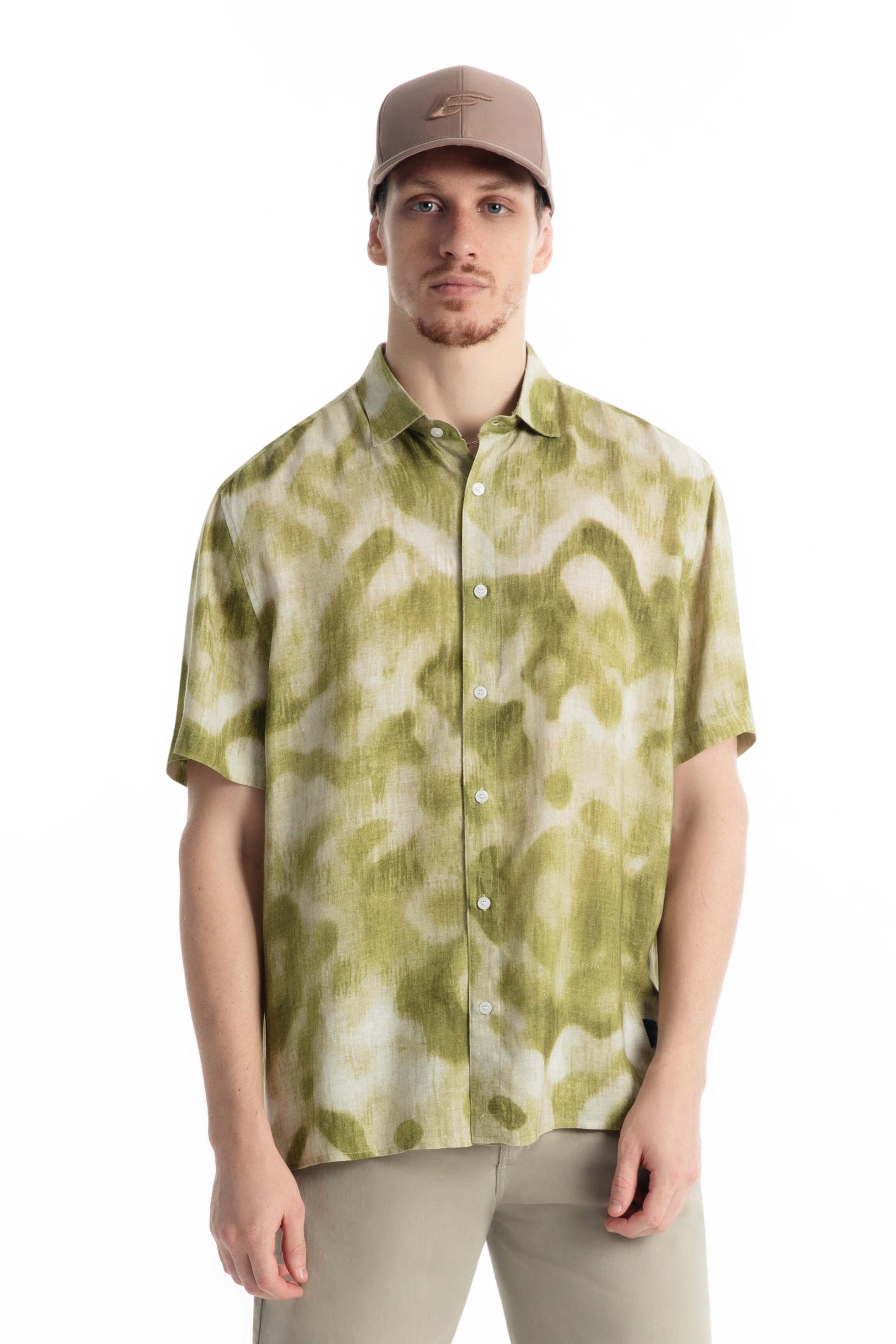 Camisa Modal Blend Ikat Mountain Verde