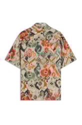 Camisa Modal Linen Ikat Water Bege