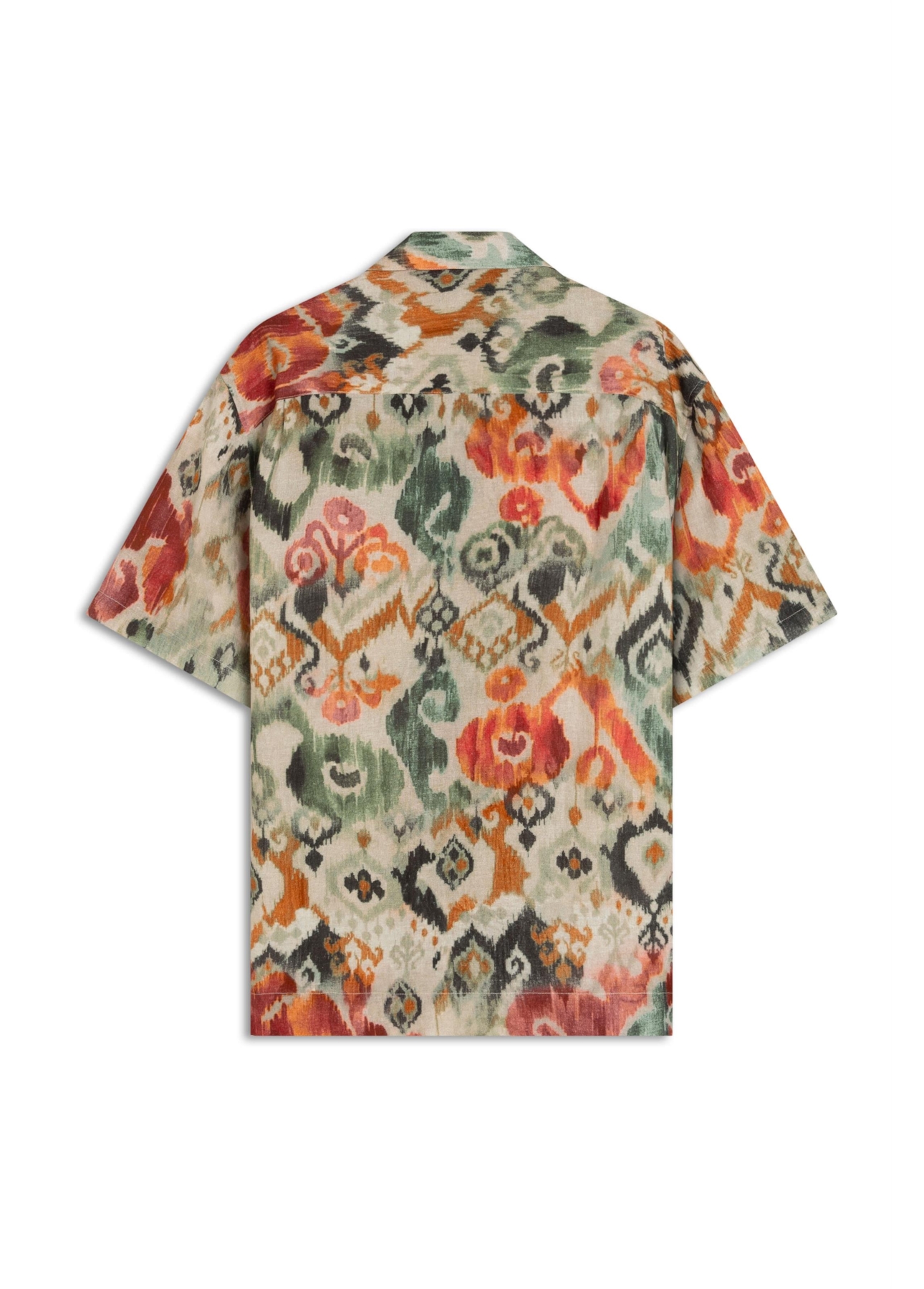 Camisa Modal Linen Ikat Water Bege