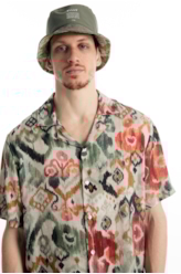 Camisa Modal Linen Ikat Water Bege