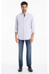 Camisa  Modal Slim Azul Claro