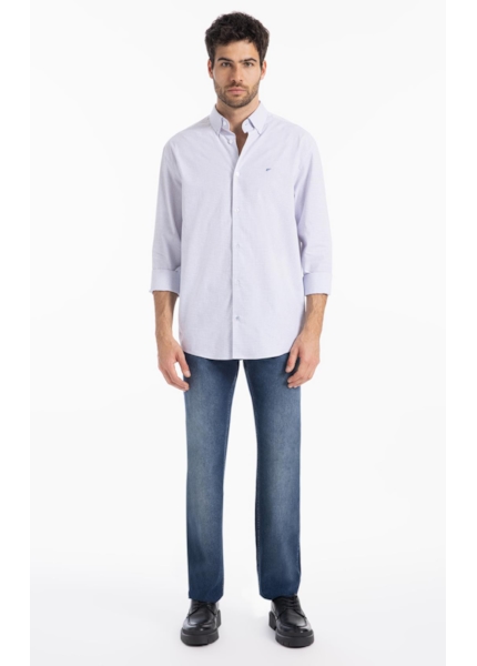 Camisa  Modal Slim Azul Claro