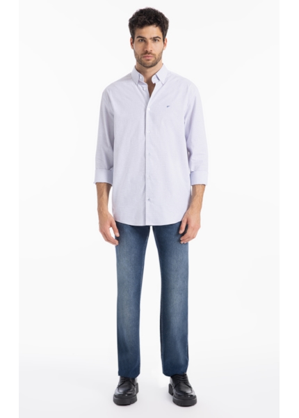 Camisa  Modal Slim Azul Claro