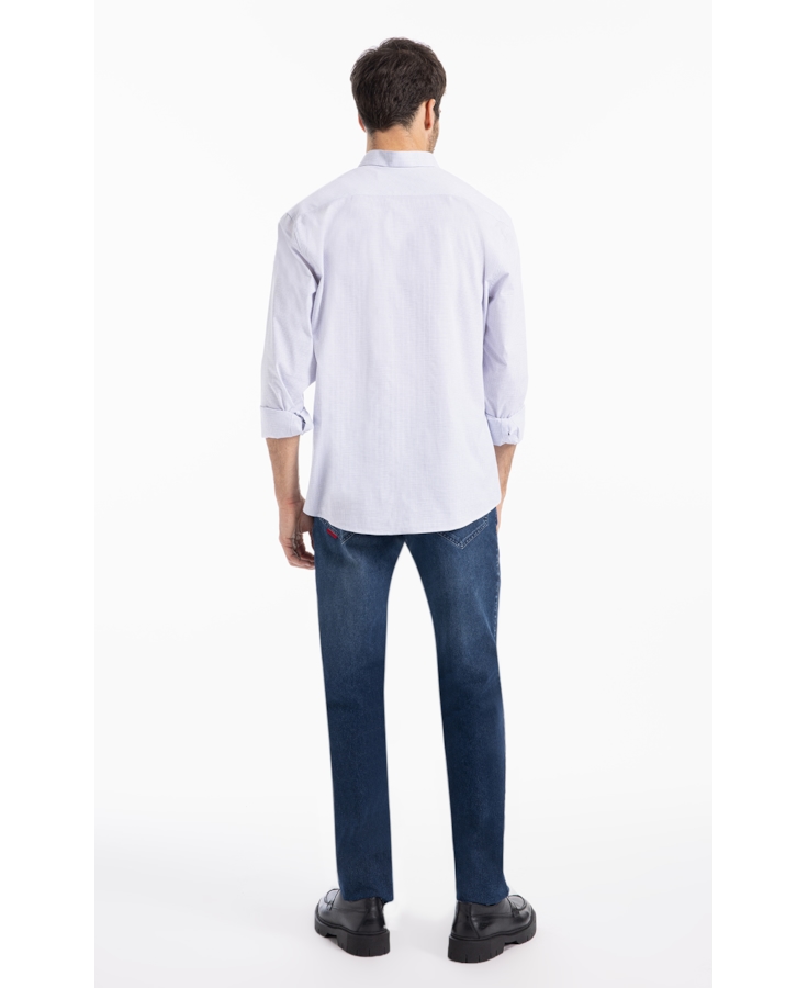 Camisa  Modal Slim Azul Claro