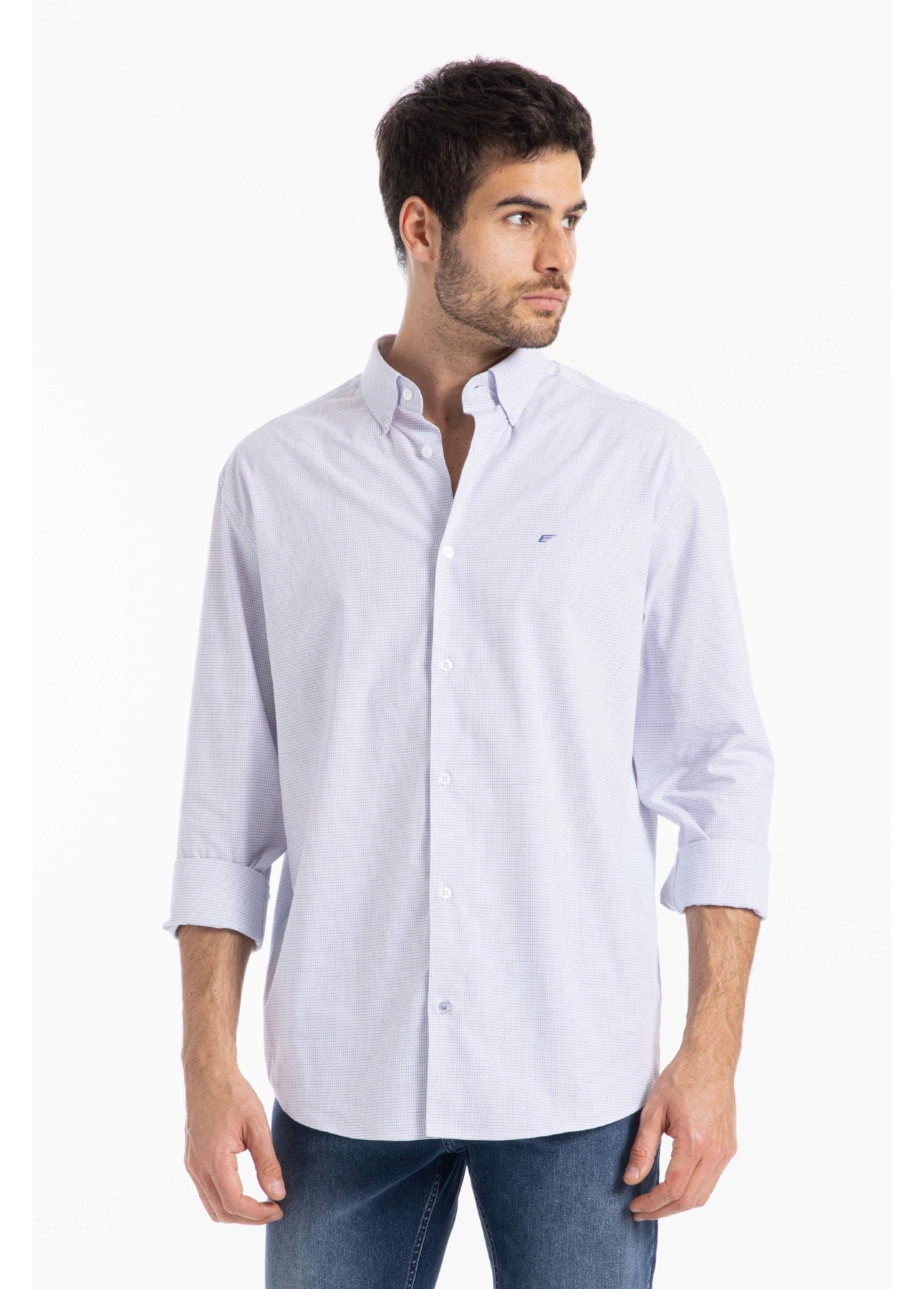 Camisa  Modal Slim Azul Claro