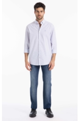 Camisa  Modal Slim Azul Claro