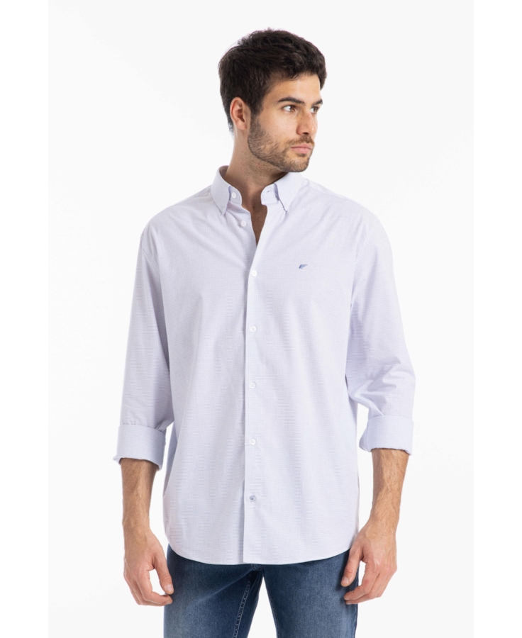 Camisa  Modal Slim Azul Claro
