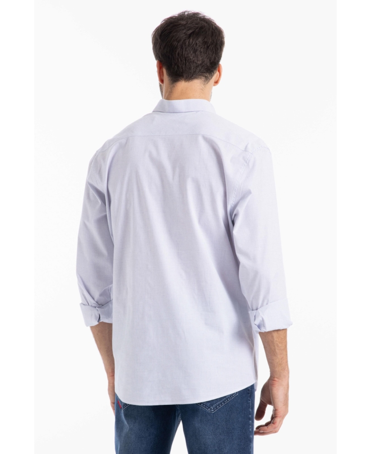 Camisa  Modal Slim Azul Claro