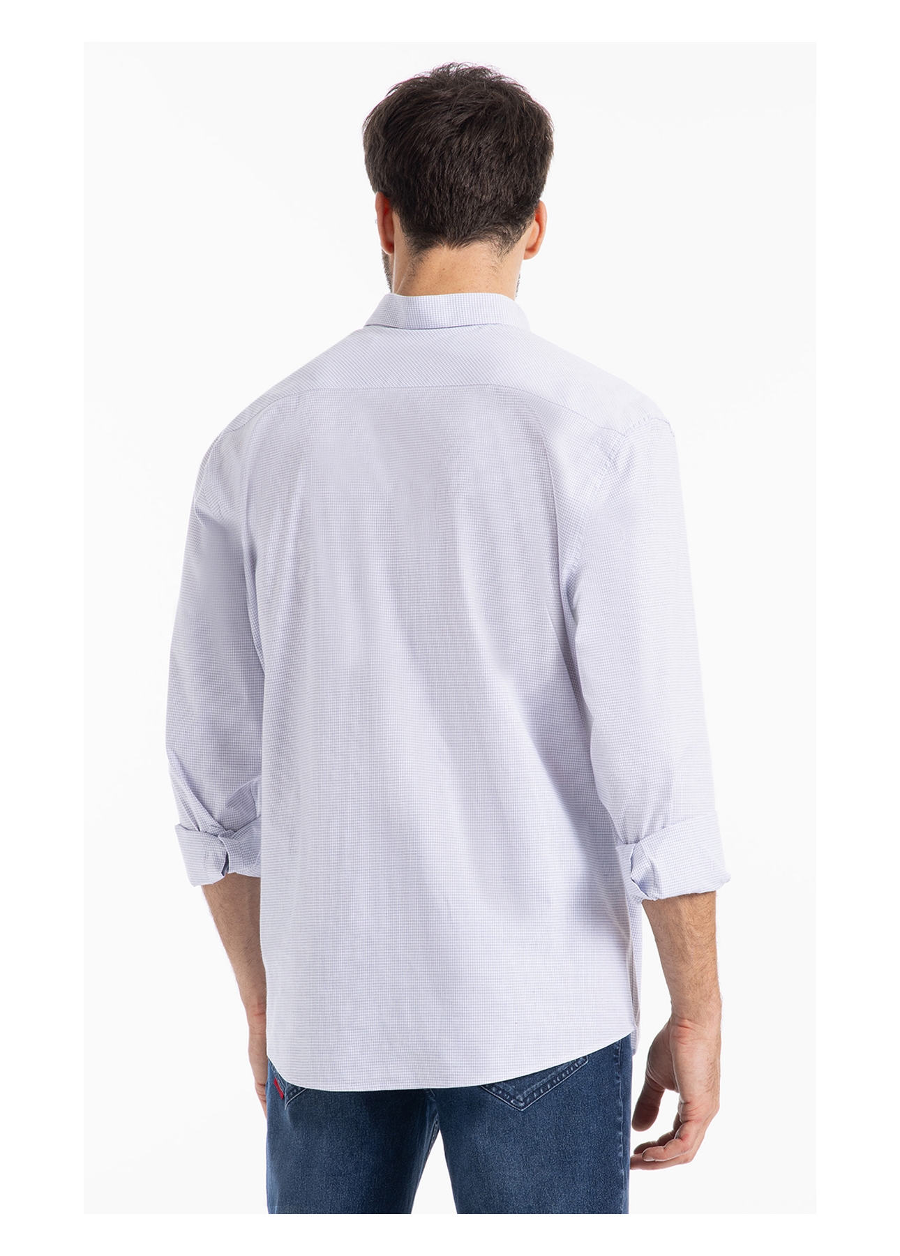 Camisa  Modal Slim Azul Claro