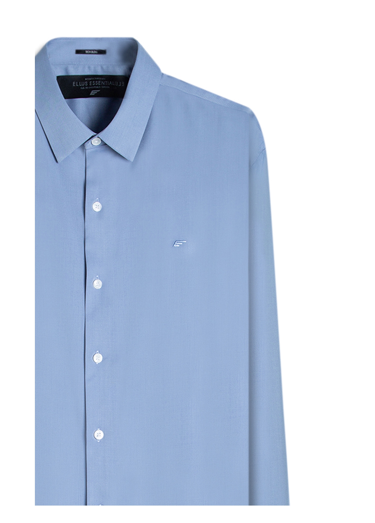 Camisa  Modal Slim Azul Pervante