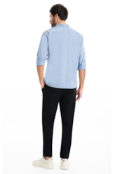 Camisa  Modal Slim Azul Pervante