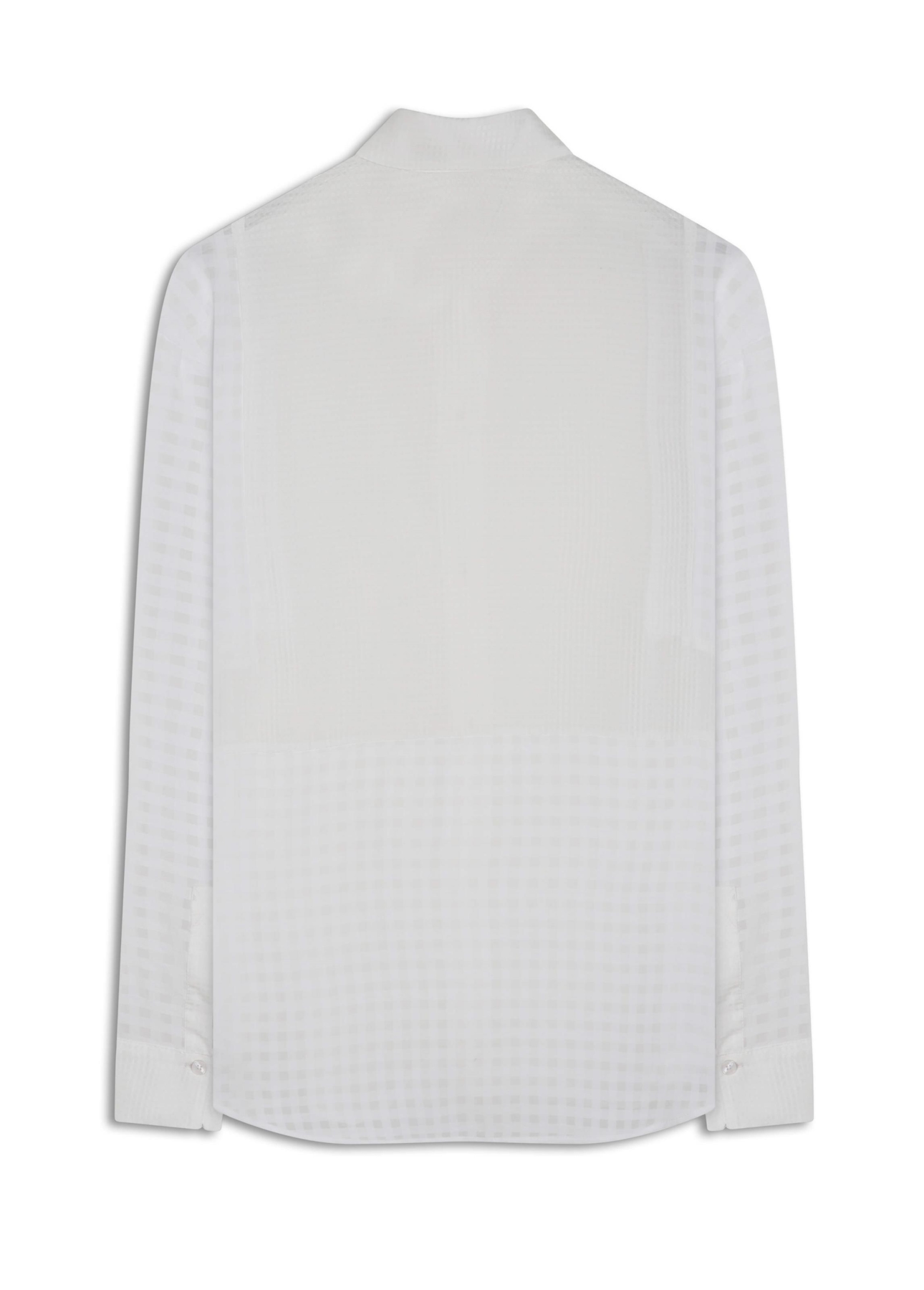 Camisa Musseline Mix Texture Oversized Off White