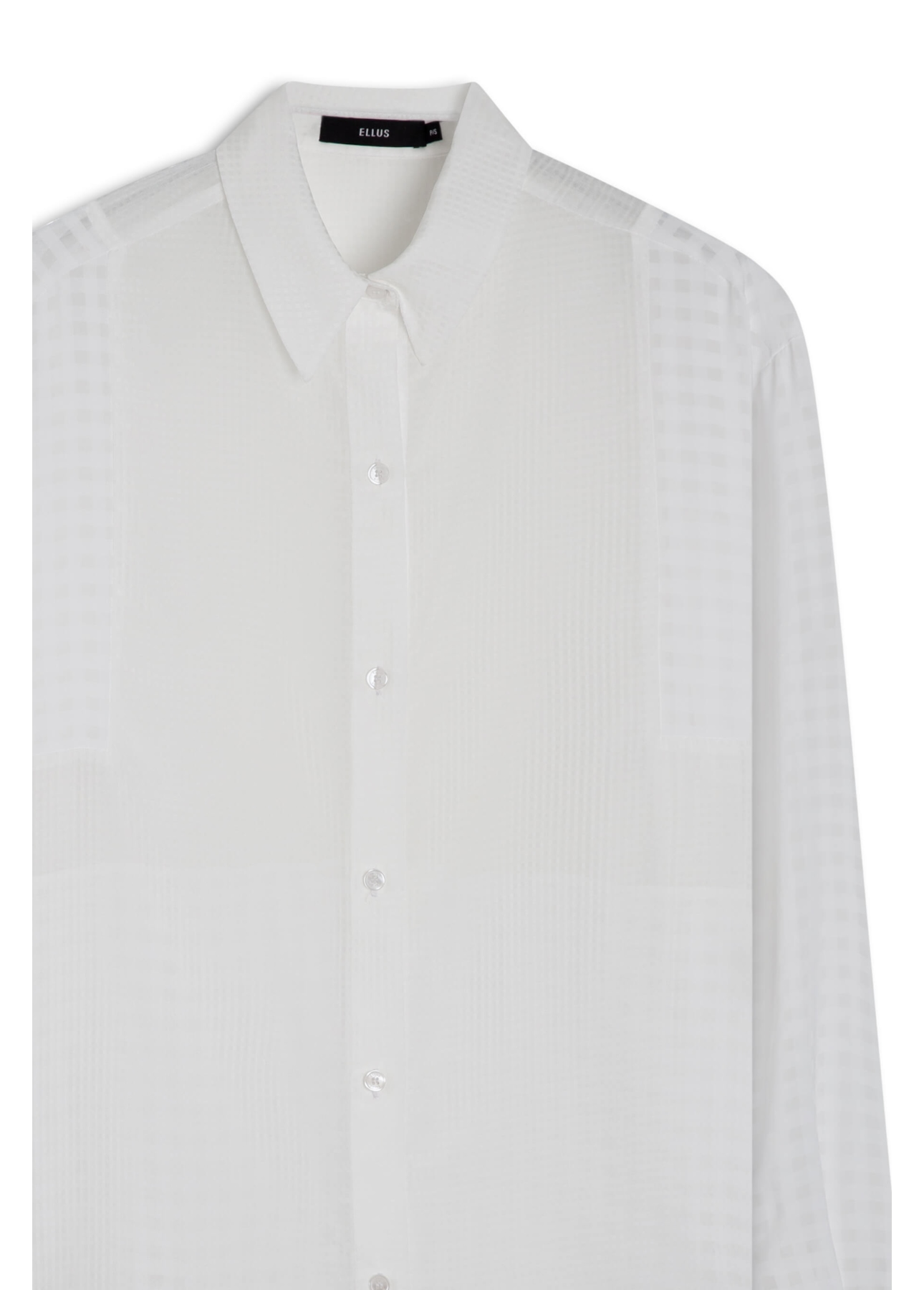 Camisa Musseline Mix Texture Oversized Off White