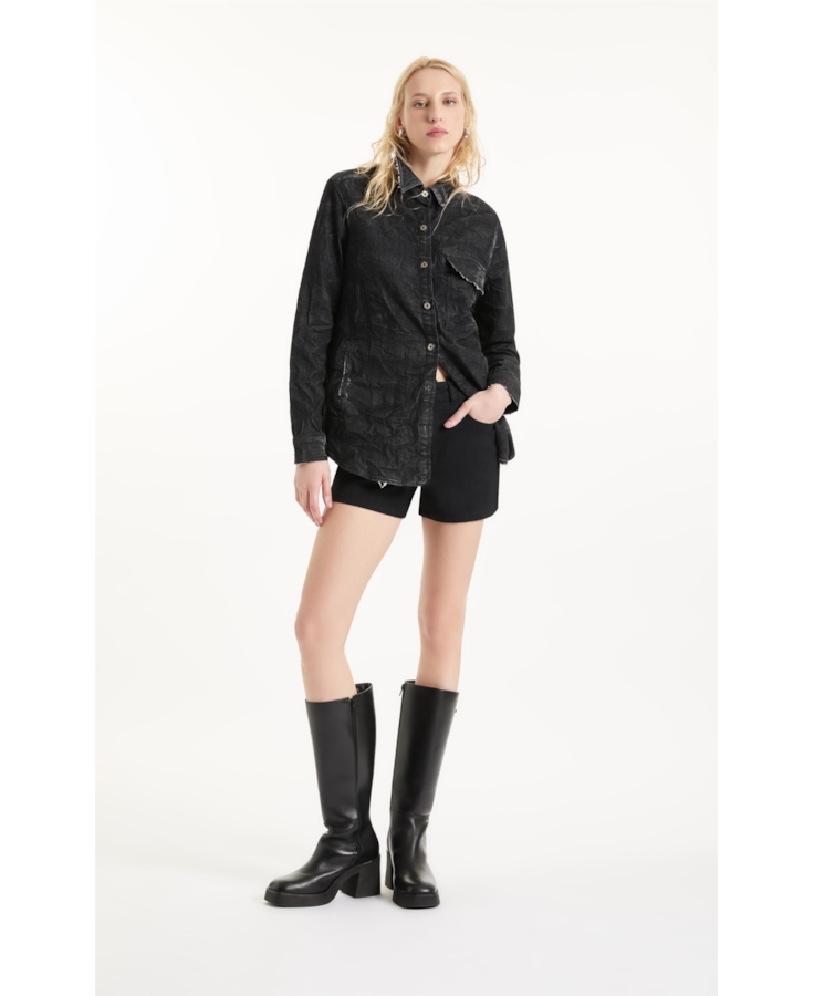 Camisa Ocean Elastic Classic 2083-Lav.Black Com Resina