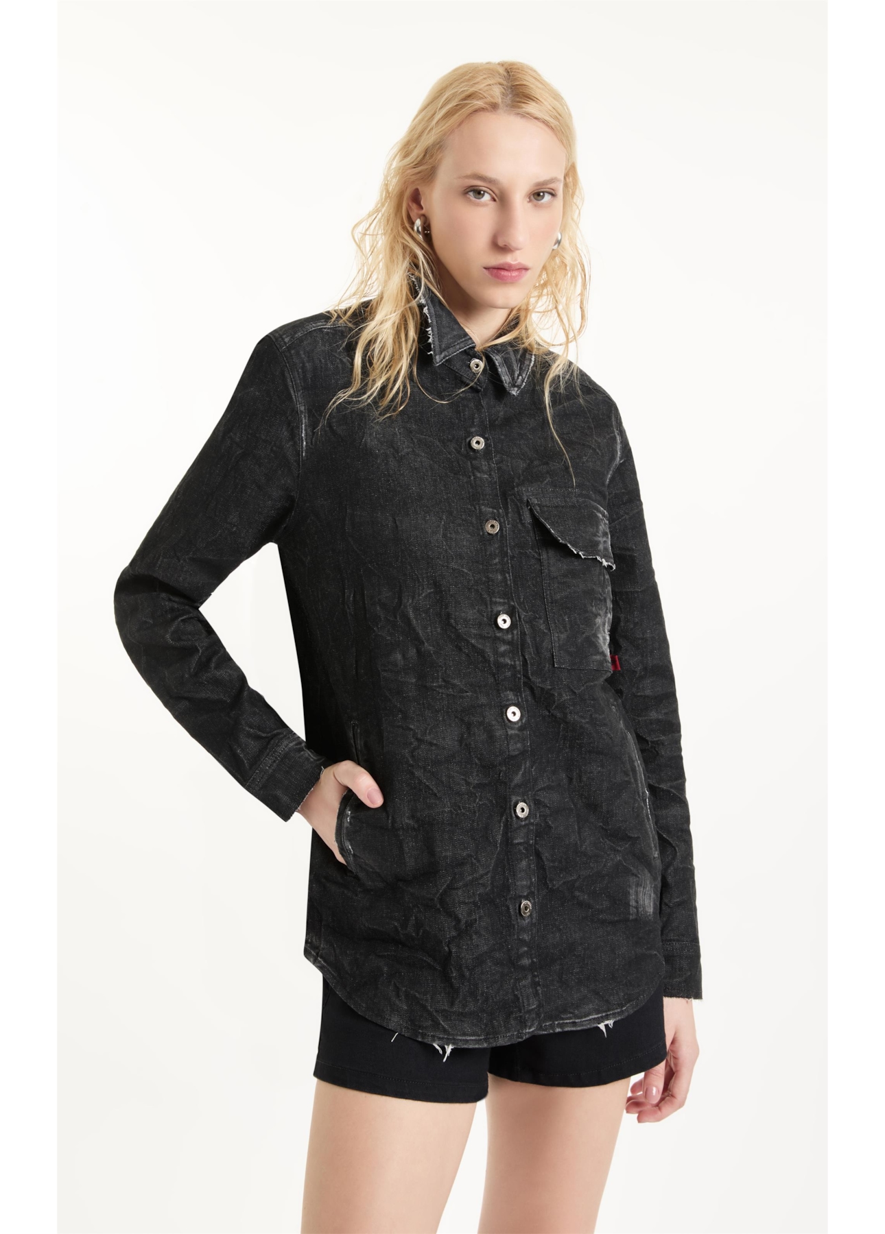 Camisa Ocean Elastic Classic 2083-Lav.Black Com Resina