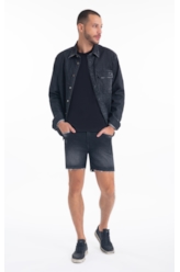 Camisa Ocean Elastic Lav.Black Com Resina