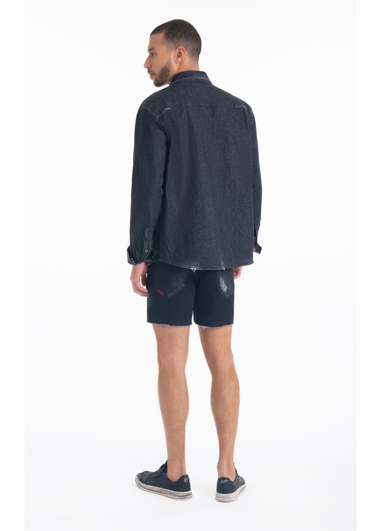 Camisa Ocean Elastic Lav.Black Com Resina