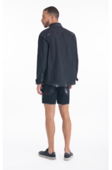 Camisa Ocean Elastic Lav.Black Com Resina