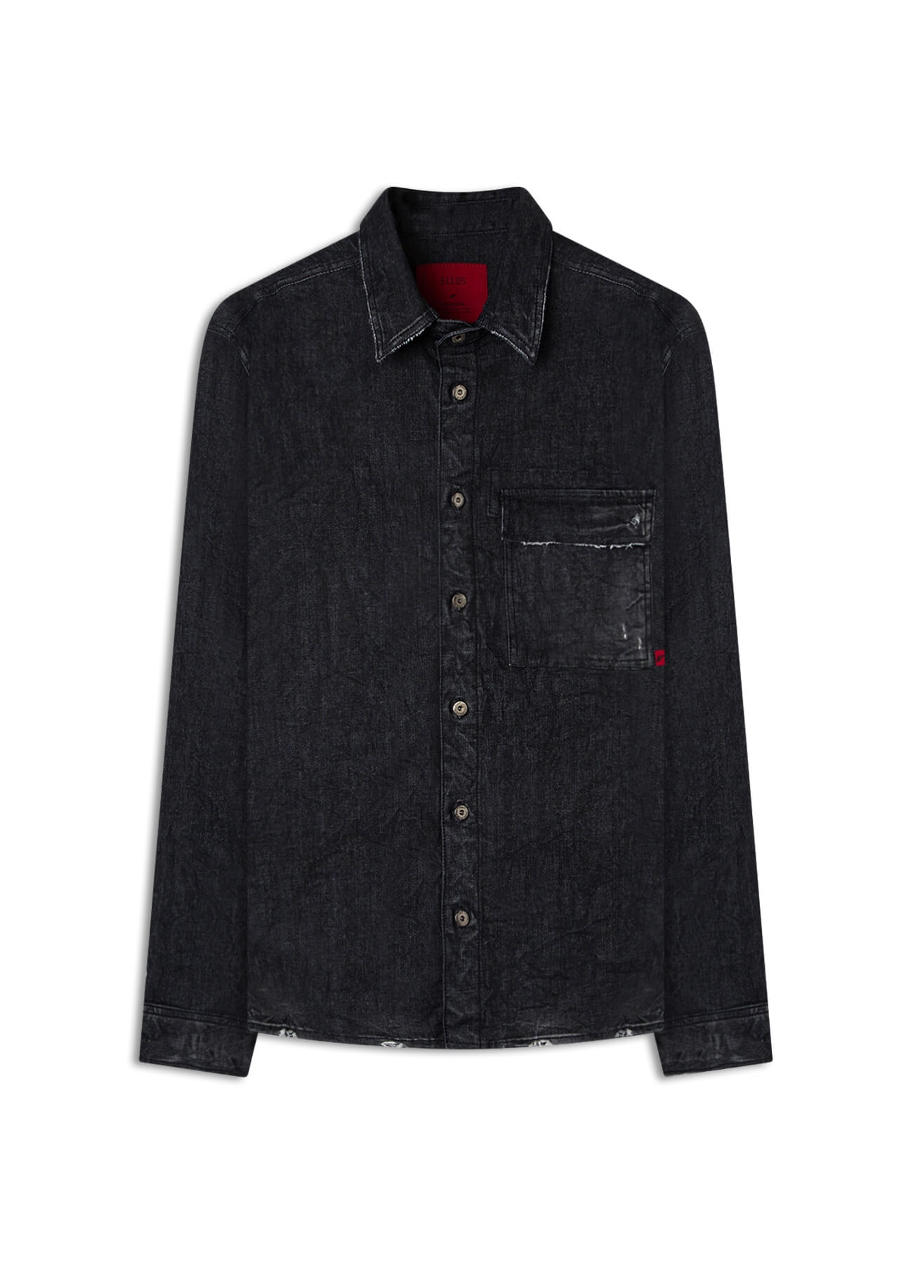 Camisa Ocean Elastic Lav.Black Com Resina